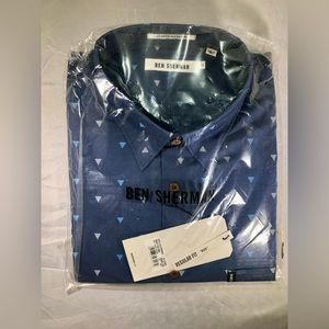 Ben Sherman,the Vintage Bunting Shirt. Navy Blazer w/embroidered triangles.XL